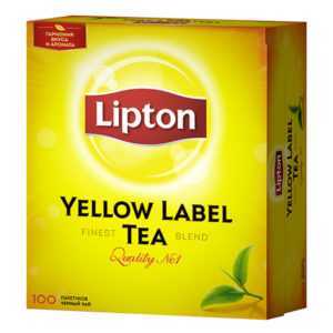 Чай Липтон Yellow Label черный 100пак