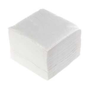 Салфетки бумажные белые однослойные 100шт