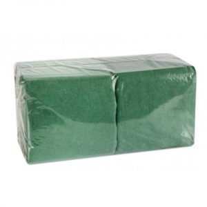 Салфетки зеленые однослойные 400шт
